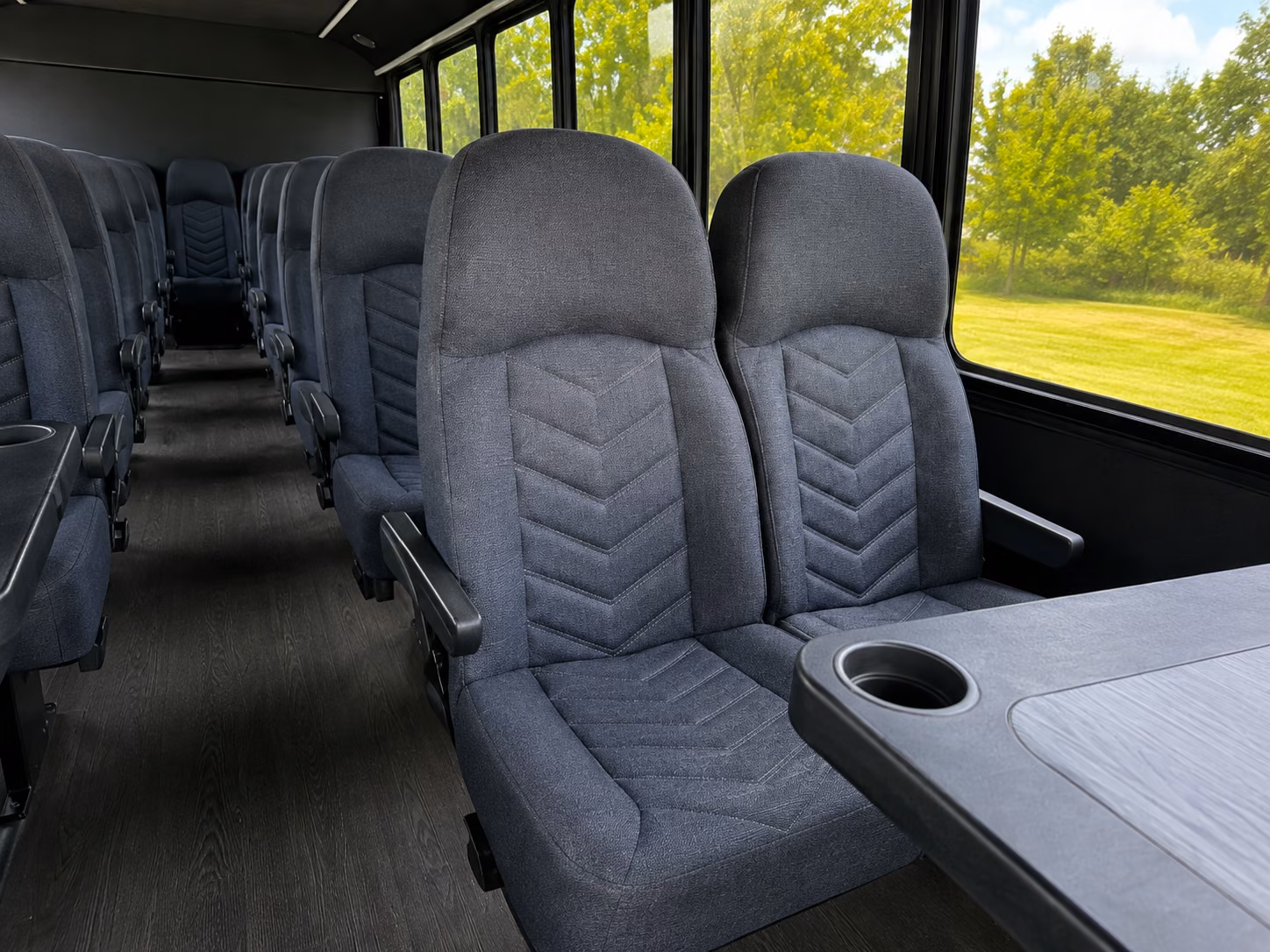 fullerton 15 passenger minibus inside
