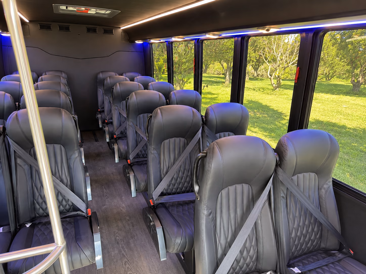 fullerton 15 passenger minibus interior