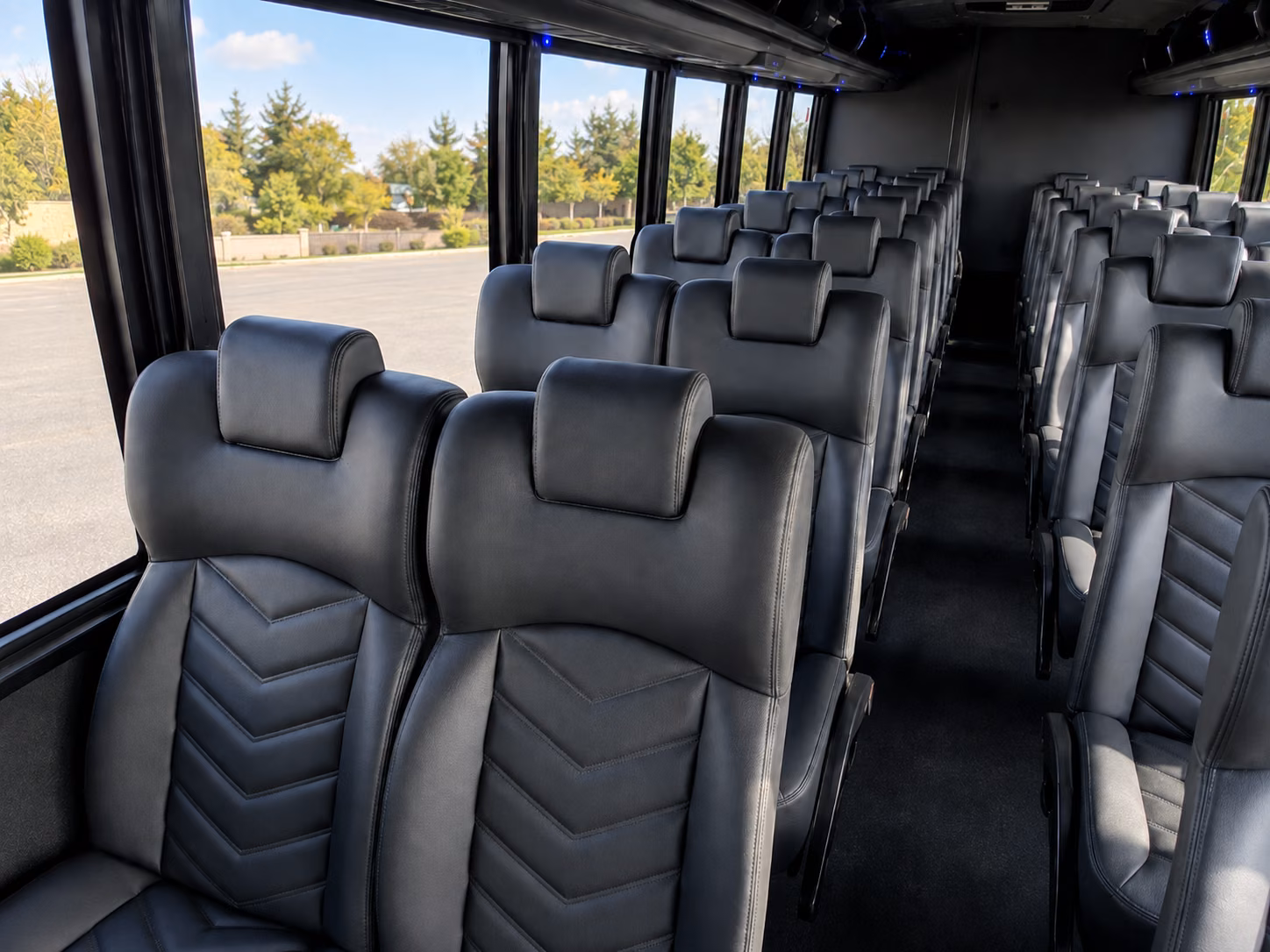 fullerton 18 passenger minibus interior