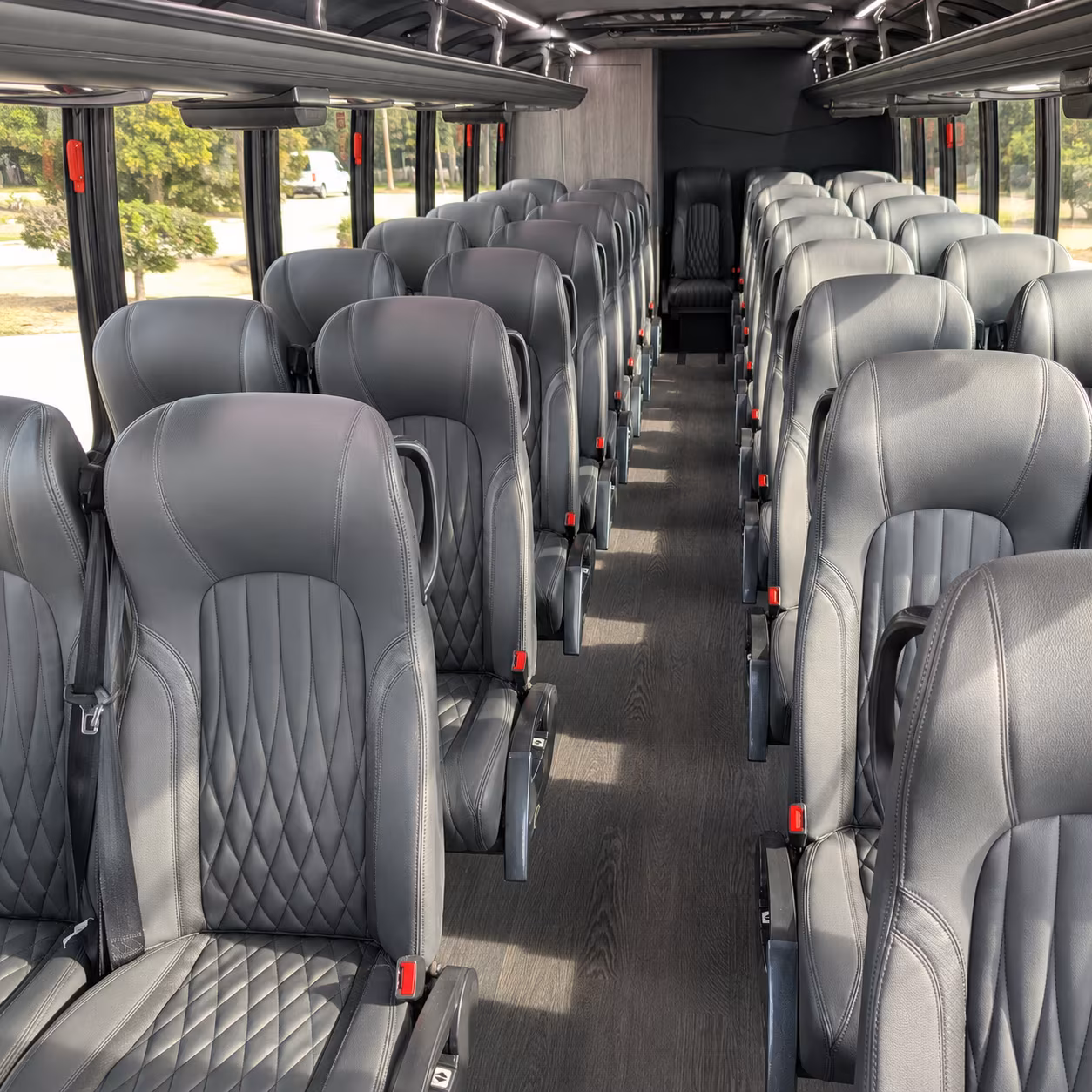 fullerton 25 passenger minibus inside
