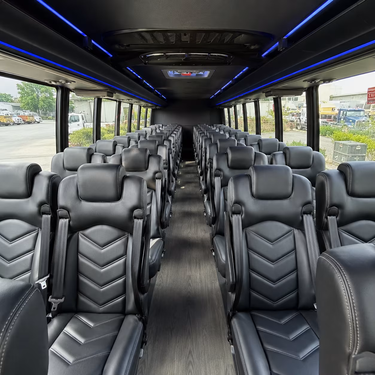 fullerton 30 passenger minibus inside