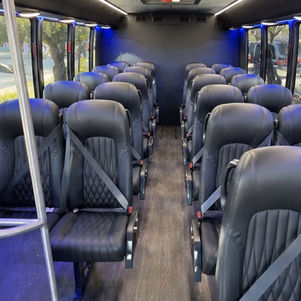 fullerton 35 passenger minibus interior